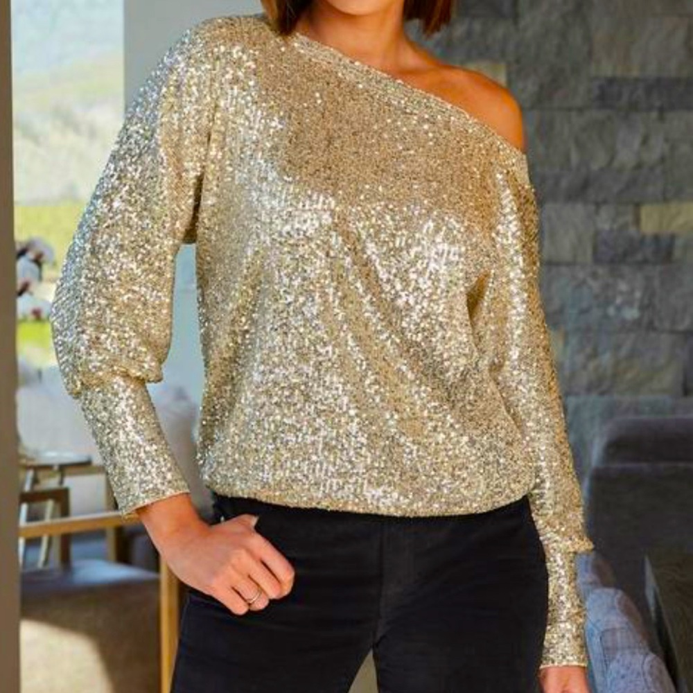 BOSTON PROPER Sequins Top